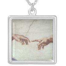 Mains de Dieu et d'Adam Pendentif