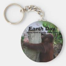 Mains de jointure le jour de la terre porte-clé