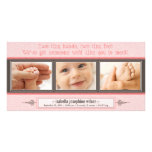 Mains minuscules, pieds minuscules de faire-part d photocartes personnalisées