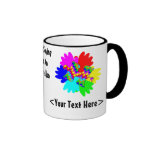 Mains personnalisables et morceau incompréhensible tasse à café