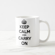 Maintenez calme et continuez la tasse (noire et bl