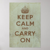 Maintenez calme et continuez le poster vintage