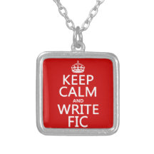 Maintenez calme et écrivez Fic - toutes les couleu Collier Personnalisé