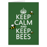 Maintenez calme et gardez les abeilles - toutes le cartes de vœux