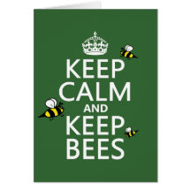 Maintenez calme et gardez les abeilles - toutes le cartes de vœux