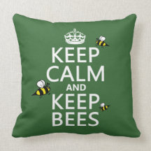 Maintenez calme et gardez les abeilles - toutes le oreiller