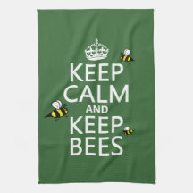 Maintenez calme et gardez les abeilles - toutes le serviette éponge