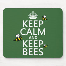 Maintenez calme et gardez les abeilles - toutes le tapis de souris