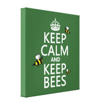 Maintenez calme et gardez les abeilles - toutes le toile tendue