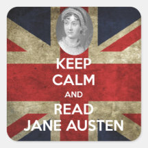 Maintenez calme et lisez Jane Austen Autocollants