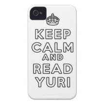 Maintenez calme et lisez Yuri Coques iPhone 4