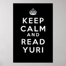 Maintenez calme et lisez Yuri Poster