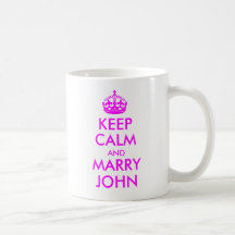 Maintenez calme et mariez la tasse de John