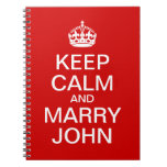 Maintenez calme et mariez le carnet de John