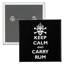 Maintenez calme et portez le rhum pin's avec agrafe