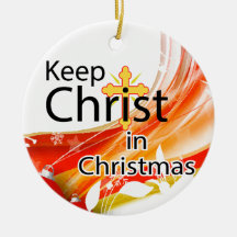 Maintenez le Christ dans Noël, remous Ornement De Noël