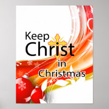 Maintenez le Christ dans Noël, remous Posters