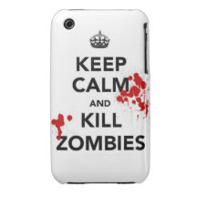 maintenez les zombis calmes et de mise à mort coque iPhone 3 Case-Mate