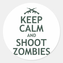 Maintenez les zombis calmes et de pousse adhésifs ronds