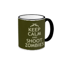 Maintenez les zombis calmes et de pousse tasse