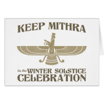 Maintenez Mithra dans la célébration de solstice d cartes
