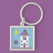 Maison douce à la maison porte-clés