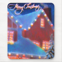 Maison Mousepad de Joyeux Noël Tapis De Souris