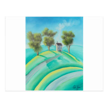 MAISON SUR UNE COLLINE CARTES POSTALES