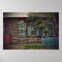 Maisons en bois sibériennes (projet par vladstudio affiches