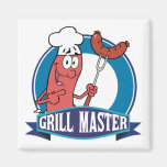 Maître de gril de saucisse magnets pour réfrigérateur