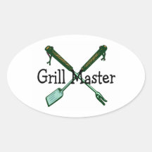 Maître de gril sticker ovale