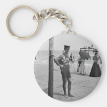 Maître nageur de plage de Brighton, les années 190 Porte-clef