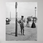 Maître nageur de plage de Brighton, les années 190 Affiche