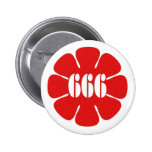 Mal mais bouton mignon de fleur du rouge 666 pour  badges