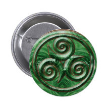 Malachite Triskel Pin's