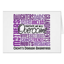 Maladie de Crohn carrée de famille Carte De Vœux