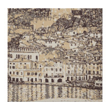 Malcesine, inspiré par Gustav Klimt Impression Sur Toile