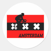 Mâle de recyclage d'Amsterdam Adhésifs Ronds