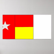 Malo Les Bains drapeau de Nord-France, France Posters