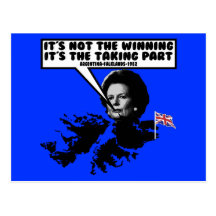 Malouines drôles de Thatcher Carte Postale