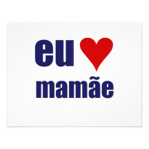 mamae d'AMO d'Eu Invitations Personnalisées