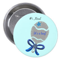 Maman #1 pour le nouveau bouton de bébé badges