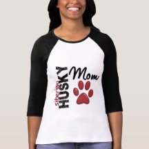 Maman 2 de chien de traîneau sibérien t-shirts