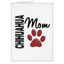 Maman 2 de chiwawa carte de vœux