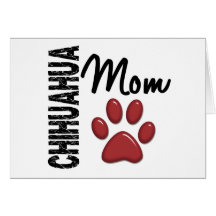 Maman 2 de chiwawa cartes de vœux