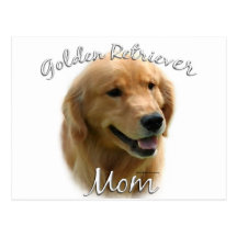 Maman 2 de golden retriever carte postale