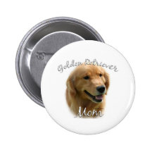 Maman 2 de golden retriever pin's avec agrafe