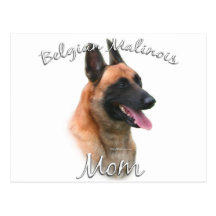 Maman 2 de Malinois de Belge Carte Postale