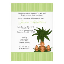 maman 5x7 et invitation de baby shower de Monke de