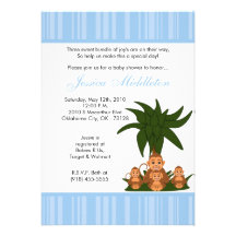maman 5x7 et invitation de baby shower de Monke de